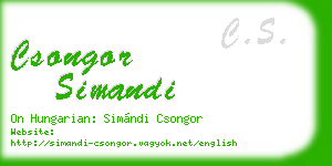 csongor simandi business card